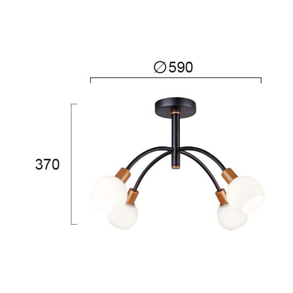 Плафон ELΙSA 4215200 Viokef 4xE14 | Osvetlenieto.bg