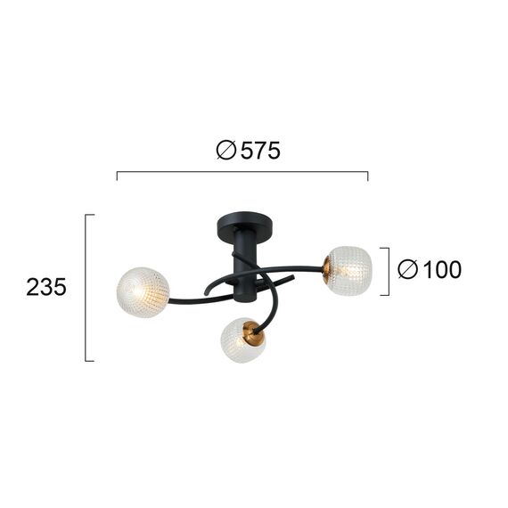 Плафон IFIGENIA 4239400 Viokef 3xG9 | Osvetlenieto.bg