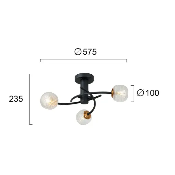 Плафон IFIGENIA 4239400 Viokef 3xG9 | Osvetlenieto.bg