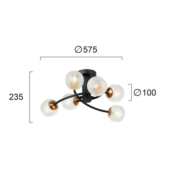 Плафон IFIGENIA 4239500 Viokef 6xG9 | Osvetlenieto.bg