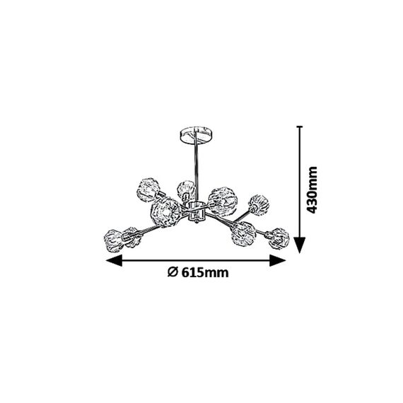Плафон KASSIA 5395 Rabalux 9xG9 | Osvetlenieto.bg