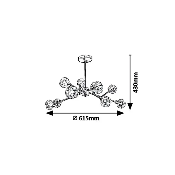 Плафон KASSIA 5395 Rabalux 9xG9 | Osvetlenieto.bg