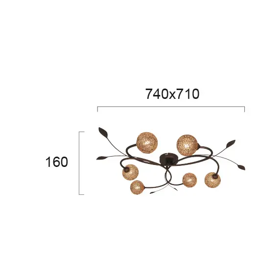 Плафон SISSY 4192900 Viokef 6xG9 | Osvetlenieto.bg