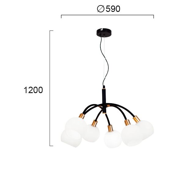 Полилей ELΙSA 4215000 Viokef 6xE14 | Osvetlenieto.bg