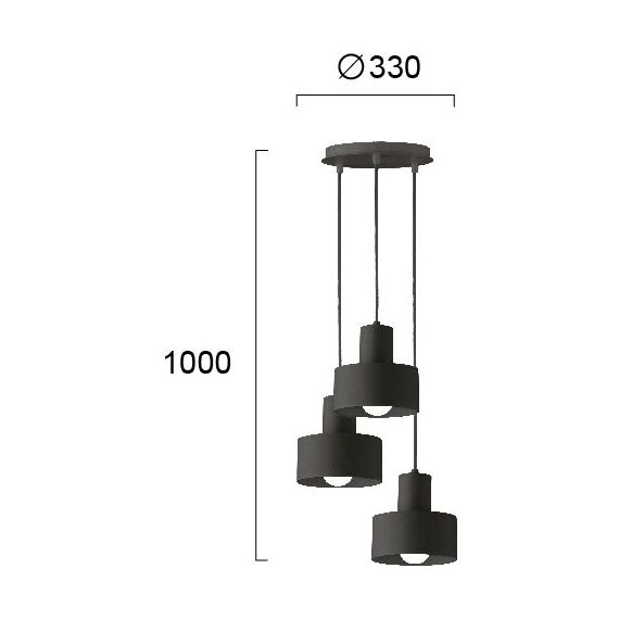 Полилей Norton 4185001 Viokef 3xE27 | Osvetlenieto.bg Полилей Norton 4185001 Viokef 3xE27 | Osvetlenieto.bg