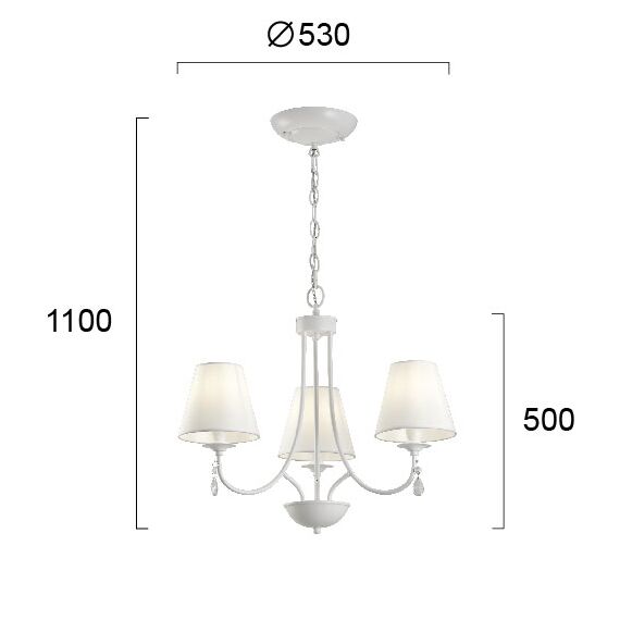 Полилей PATRICIA 4164100 Viokef 3xE14 | Osvetlenieto.bg