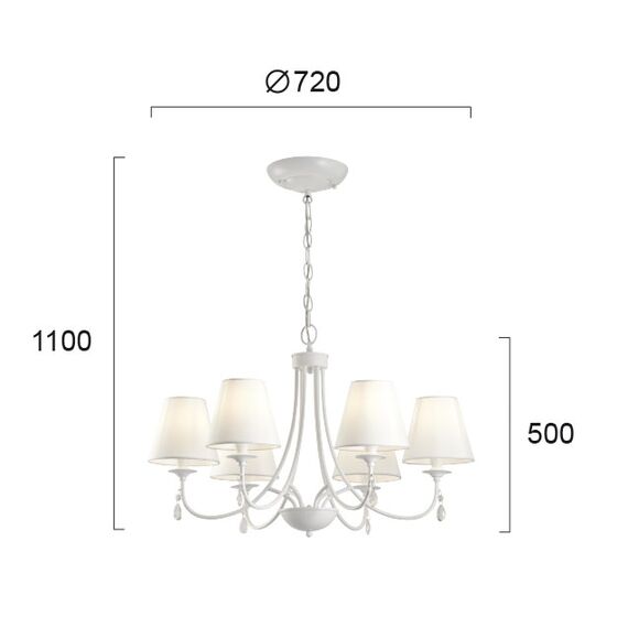 Полилей PATRICIA 4164200 Viokef 6xE14 | Osvetlenieto.bg Полилей PATRICIA 4164200 Viokef 6xE14 | Osvetlenieto.bg