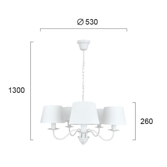 Полилей REANNA 4138800 Viokef 5xE14 | Osvetlenieto.bg