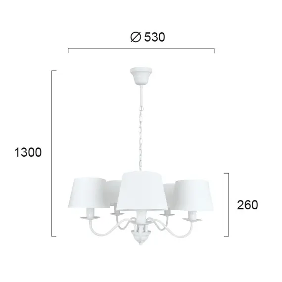 Полилей REANNA 4138800 Viokef 5xE14 | Osvetlenieto.bg