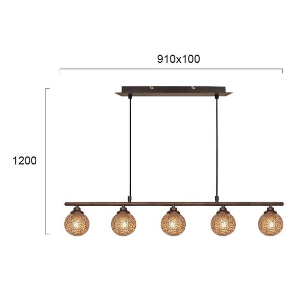 Полилей SISSY 4193000 Viokef 5xG9 | Osvetlenieto.bg