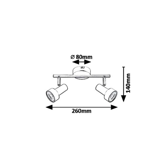 Спот KONRAD 5323 Rabalux 2xGU10 | Osvetlenieto.bg