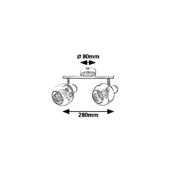 Спот SALAZAR 5398 Rabalux 2xE14 | Osvetlenieto.bg