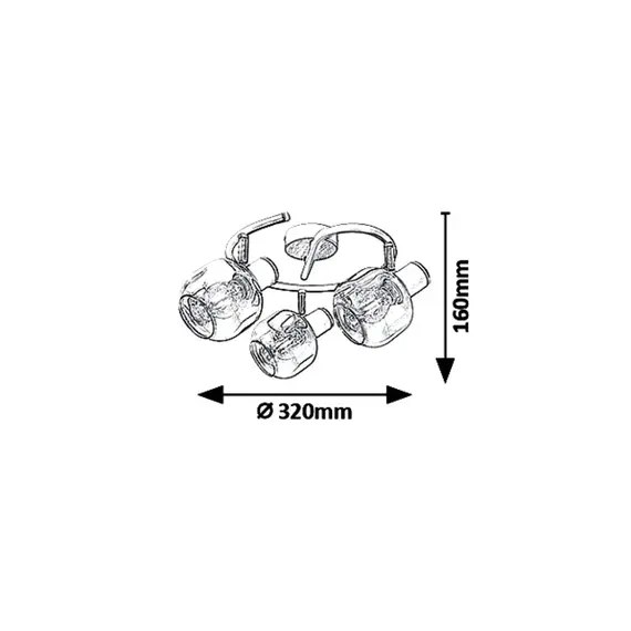 Спот SALAZAR 5399 Rabalux 3xE14 | Osvetlenieto.bg