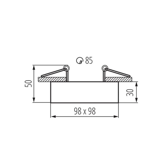 Черна луна за вграждане MINI GORD DLP-50-B 28781 Kanlux | Osvetlenieto.bg