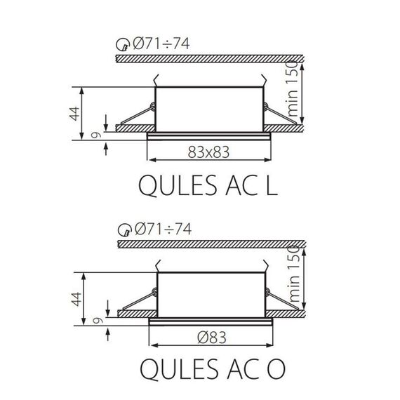 Луна за баня QULES AC O-C/M 26304 Kanlux GU10 IP44 | Osvetlenieto.bg