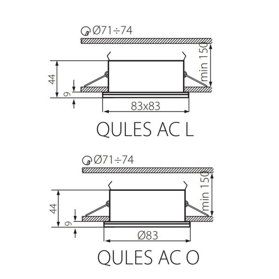 Луна за баня QULES AC O-W 26303 Kanlux GU10 IP44 | Osvetlenieto.bg