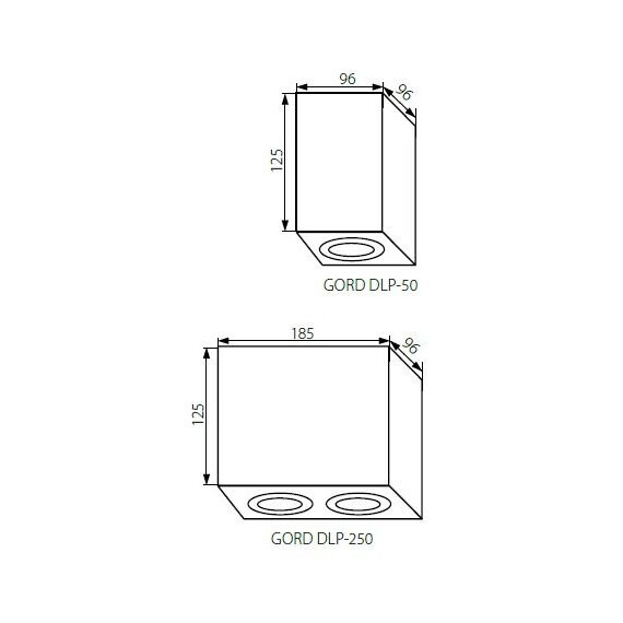Луна за открит монтаж GORD DLP 250-AL 25475 Kanlux 2xGU10 | Osvetlenieto.bg