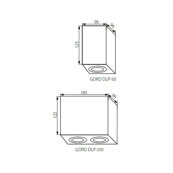 Луна за открит монтаж GORD DLP 250-W 25473 Kanlux 2xGU10 | Osvetlenieto.bg
