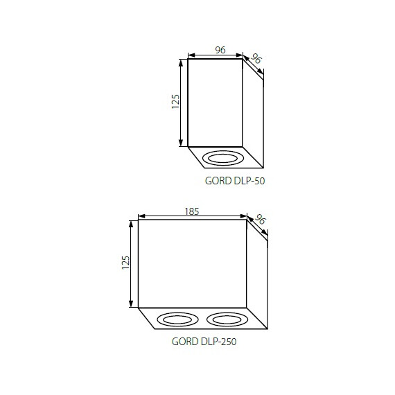Луна за открит монтаж GORD DLP 250-W 25473 Kanlux 2xGU10 | Osvetlenieto.bg