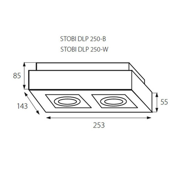 Луна за открит монтаж STOBI DLP 250-B 26832 Kanlux | Osvetlenieto.bg