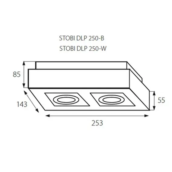Луна за открит монтаж STOBI DLP 250-W 26833 Kanlux | Osvetlenieto.bg