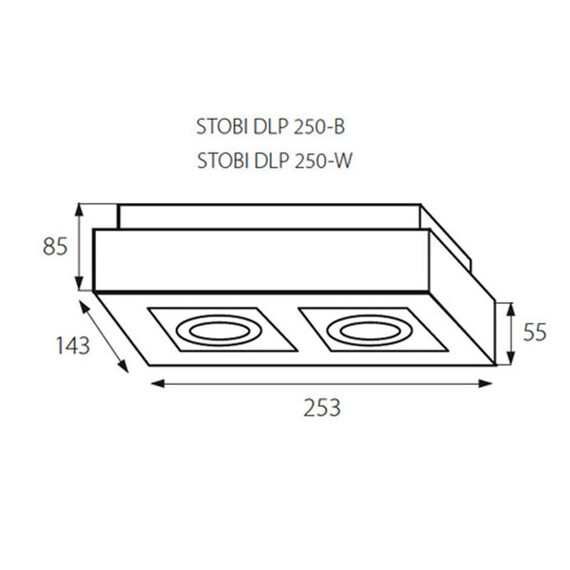 Луна за открит монтаж STOBI DLP 250-W 26833 Kanlux | Osvetlenieto.bg