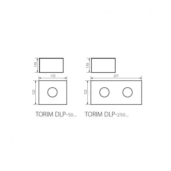 Луна за открит монтаж TORIM DLP-250 B-W 28463 Kanlux | Osvetlenieto.bg
