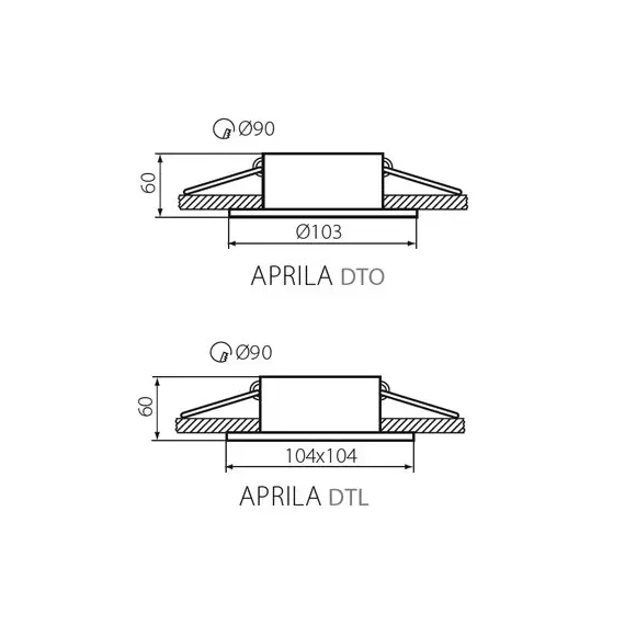 Луна за вграждане APRILA DTО-W 26738 Kanlux MR16 | Osvetlenieto.bg