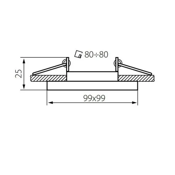 Луна за вграждане с насочване ALREN R DTL-B 26757 Kanlux | Osvetlenieto.bg