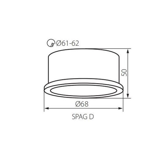 Луна за вграждане SPAG D B/G 27326 Kanlux | Osvetlenieto.bg