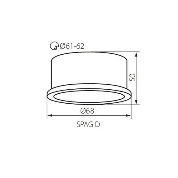 Луна за вграждане SPAG D B/G 27326 Kanlux | Osvetlenieto.bg