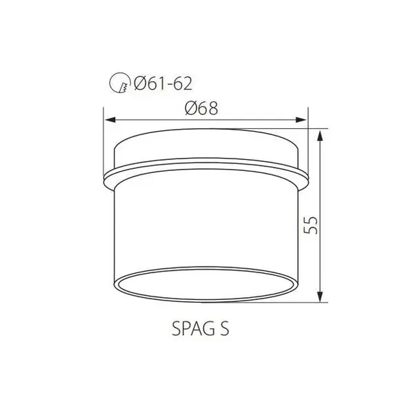 Луна за вграждане SPAG S B/G 27322 Kanlux | Osvetlenieto.bg