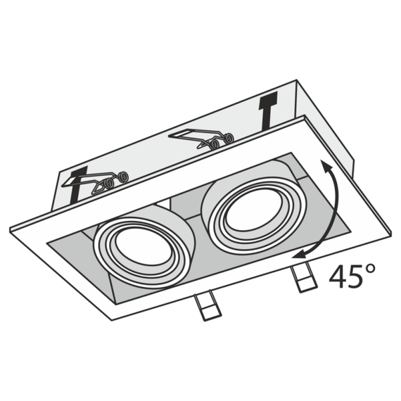 Двоен кардан бял  Maytoni DL008-2-02-W 2xGU10 | Osvetlenieto.bg