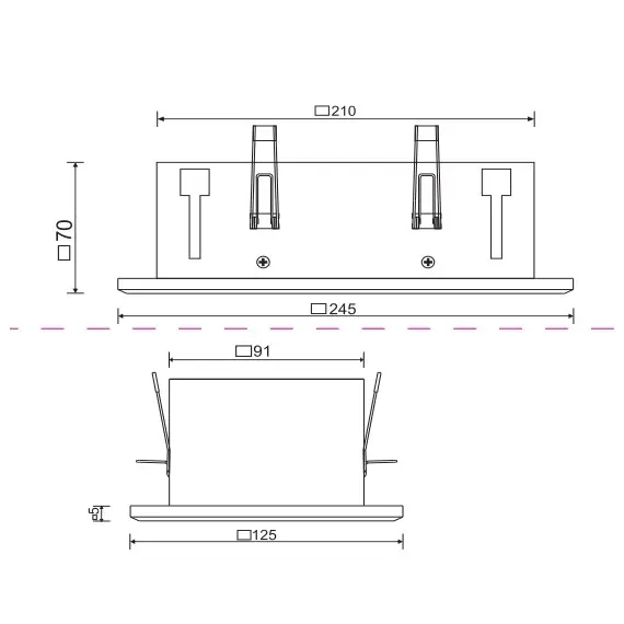 Двоен кардан бял  Maytoni DL008-2-02-W 2xGU10 | Osvetlenieto.bg