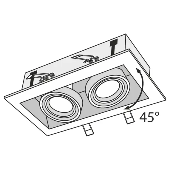 Двоен кардан черен  Maytoni DL008-2-02-B 2xGU10 | Osvetlenieto.bg