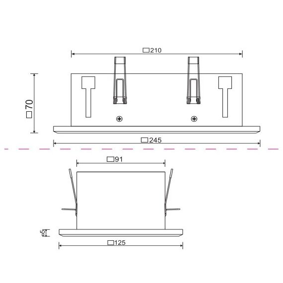Двоен кардан черен  Maytoni DL008-2-02-B 2xGU10 | Osvetlenieto.bg