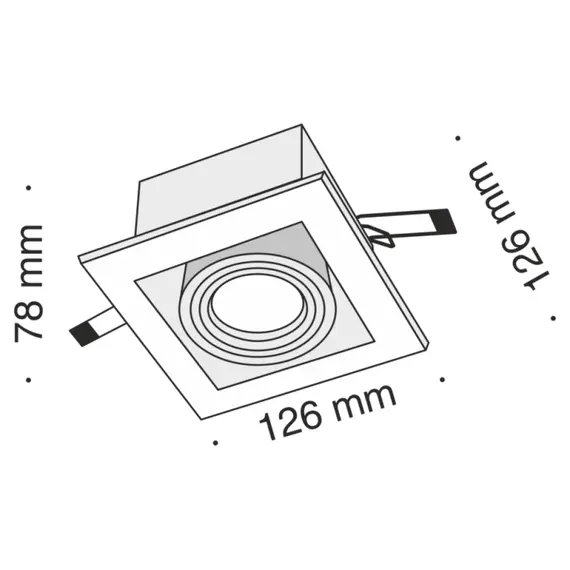 Кардан черен  Maytoni DL008-2-01-B 1xGU10 | Osvetlenieto.bg
