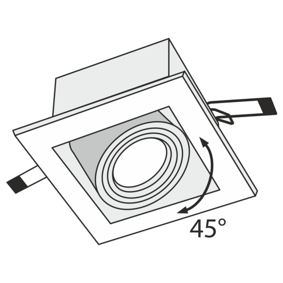 Кардан черен  Maytoni DL008-2-01-B 1xGU10 | Osvetlenieto.bg