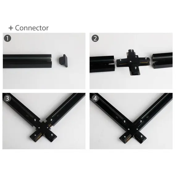 Кръстат конектор за тоководеща шина черен Maytoni TRA001CX-11B | Osvetlenieto.bg