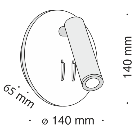 LED Аплик Los 176 C176-WL-01-6W-B Maytoni  9W 3000К | Osvetlenieto.bg