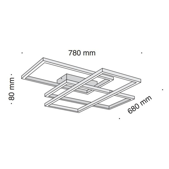 LED Плафон Line Maytoni MOD015CL-L80B 80W 3000K | Osvetlenieto.bg