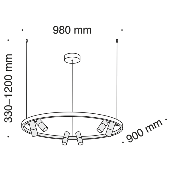LED Полилей Satellite Maytoni MOD102PL-L42B 42W | Osvetlenieto.bg