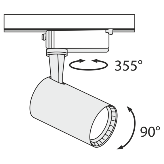 LED Спот за шина Track Maytoni TR003-1-6W3K-B 6W | Osvetlenieto.bg