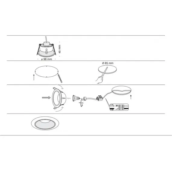 Луна за вграждане бяла Yin Maytoni DL030-2-01W 1xGU10 | Osvetlenieto.bg