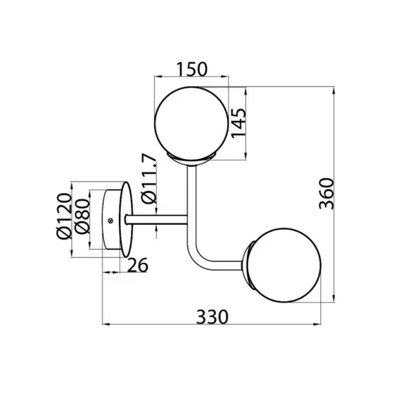 Аплик Erich Maytoni MOD221-WL-02-G 2xE14 | Osvetlenieto.bg