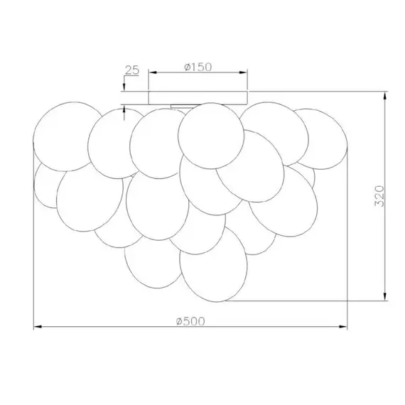 Плафон Balbo Maytoni MOD112CL-08G 8xG9 | Osvetlenieto.bg