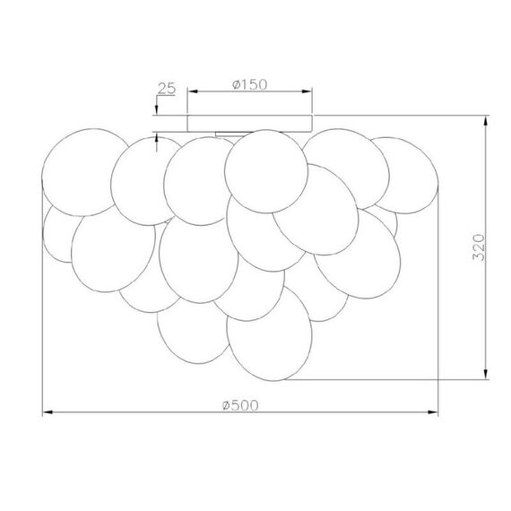 Плафон Balbo Maytoni MOD112CL-08N 8xG9 | Osvetlenieto.bg Плафон Balbo Maytoni MOD112CL-08N 8xG9 | Osvetlenieto.bg