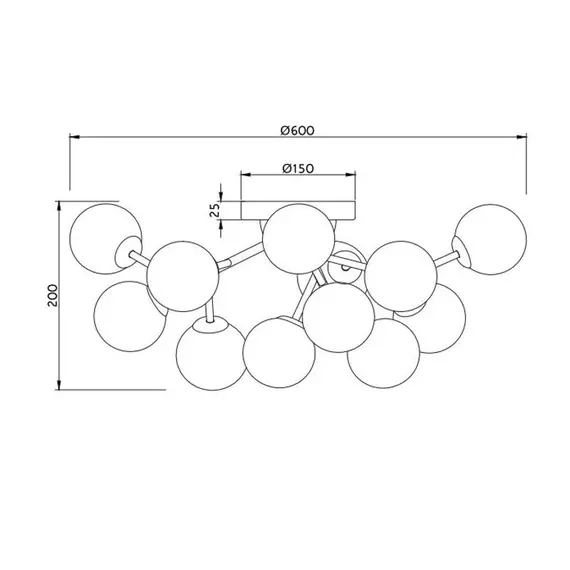 Плафон Dallas Maytoni MOD545PL-12CH 12xG9 | Osvetlenieto.bg