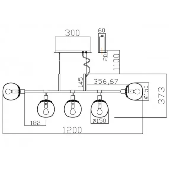 Полилей Erich Maytoni MOD221-PL-05-N 5xE14 | Osvetlenieto.bg