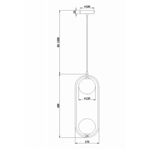 Полилей Ring Maytoni MOD013PL-02B 2xG9 | Osvetlenieto.bg